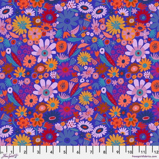 Baumwolle Patchwork - Carolyn Gavin Stoffe - Harmony - Scattered Blueberry